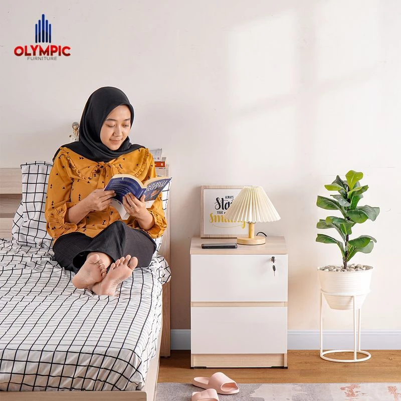 Paket Bundling Kanto Series - Lemari + Drawer + Nakas - HESSIAN 3P + DR 4 Kanto + AVR Kanto