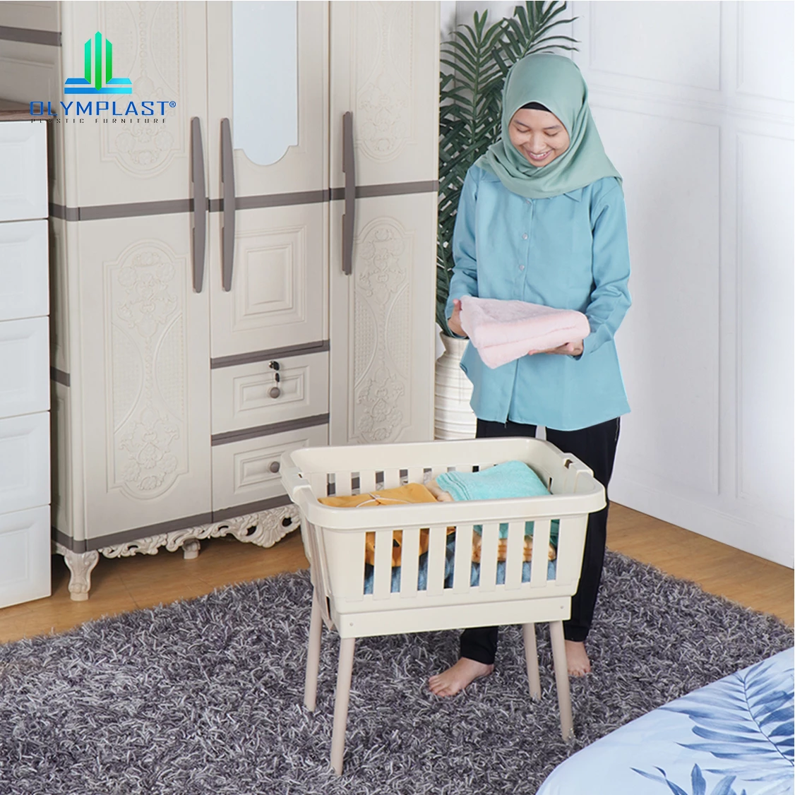 Folding Basket - Keranjang Setrika - Keranjang Baju Lipat - OFB