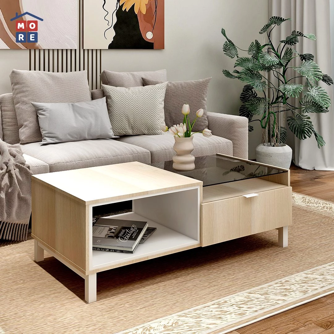 CFT IRON 120 - Meja Sofa - Meja Tamu - Meja Kopi Kaki Besi